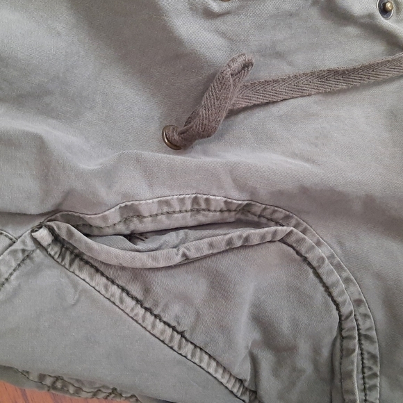 Free People Military Moto Green Lightweight Jacket - Picture 3 of 7